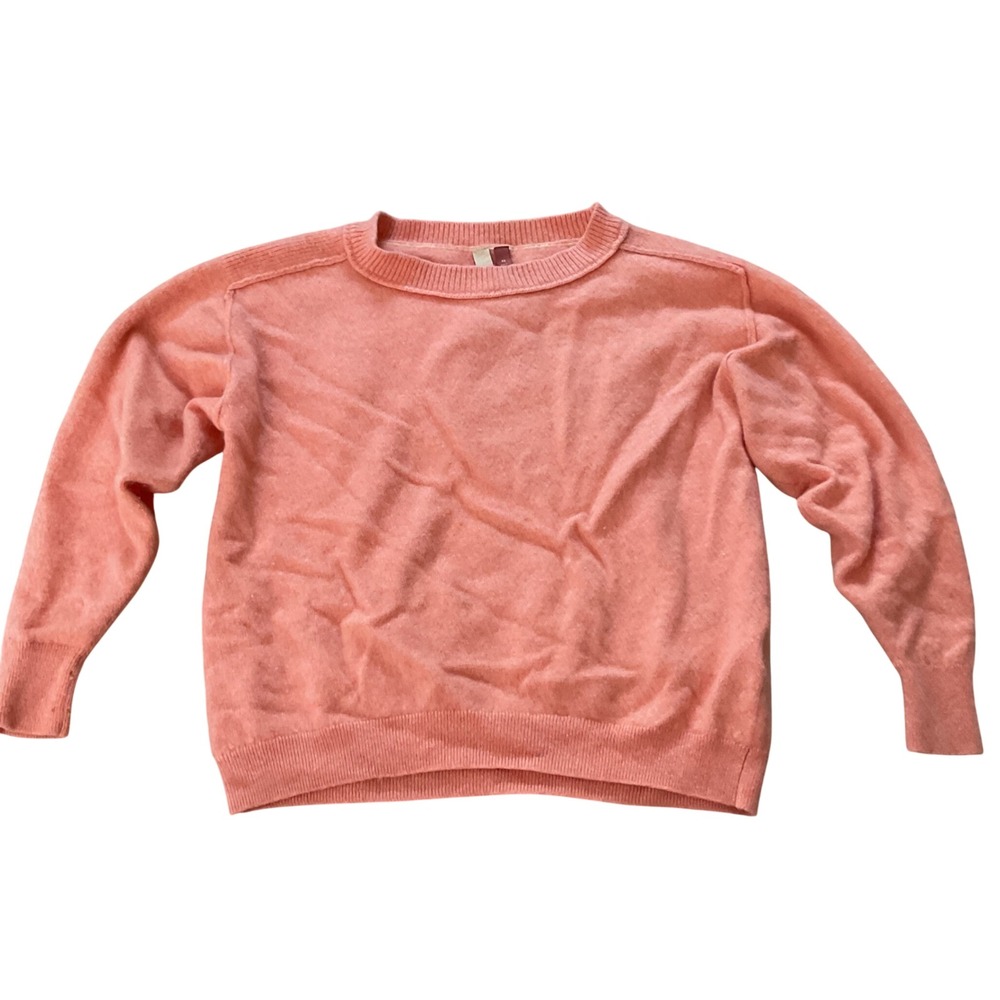 Pilcro Anthropologie Coral Crewneck Sweater Dropped Shoulder XS